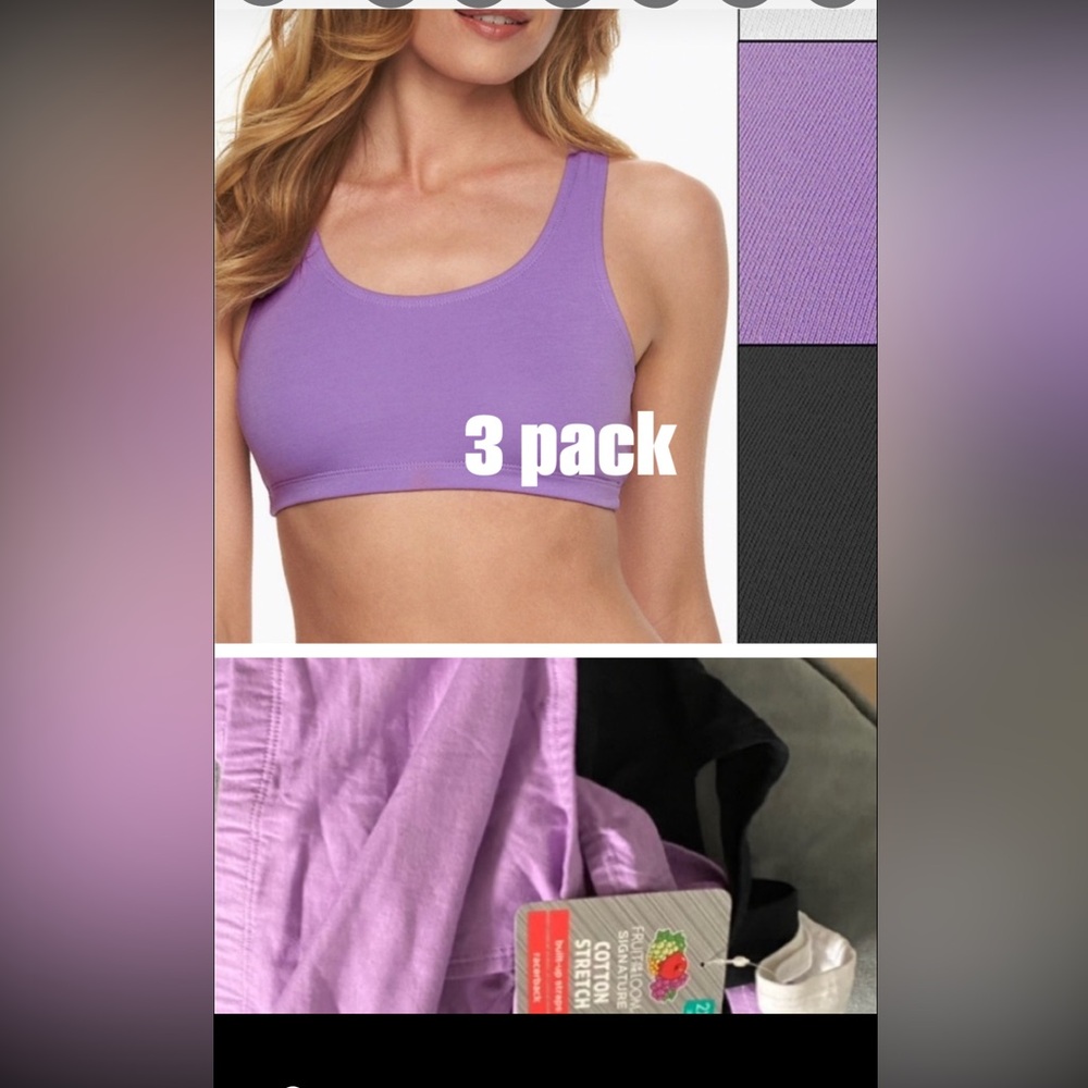 Fruit  loom three pack l Racerback sports  
Size 2x